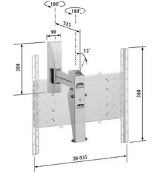 MO FSC Nástěnný držák na LCD/plasma televize (2 klouby/60Kg)