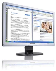 Monitor Philips 240S1SS 24" LCD stříbrný, 5ms, 25000:1, DVI