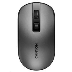 Myš CANYON MW-18DG, optická, tichá, s bezdrôtovým nabíjaním 300 mAh, 4.tl., až 1600 DPI, perlovo šedá