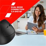 Myš CANYON MW-25 Ergonomická LED AA Dvojitý režim Bezdrôtová čierna