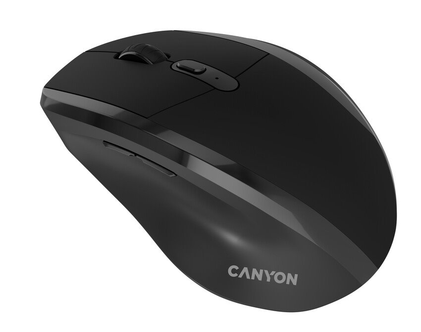 Myš CANYON OnClick 17 Ergonomická 6 tlačidiel 1600 DPI bezdrôtová čierna