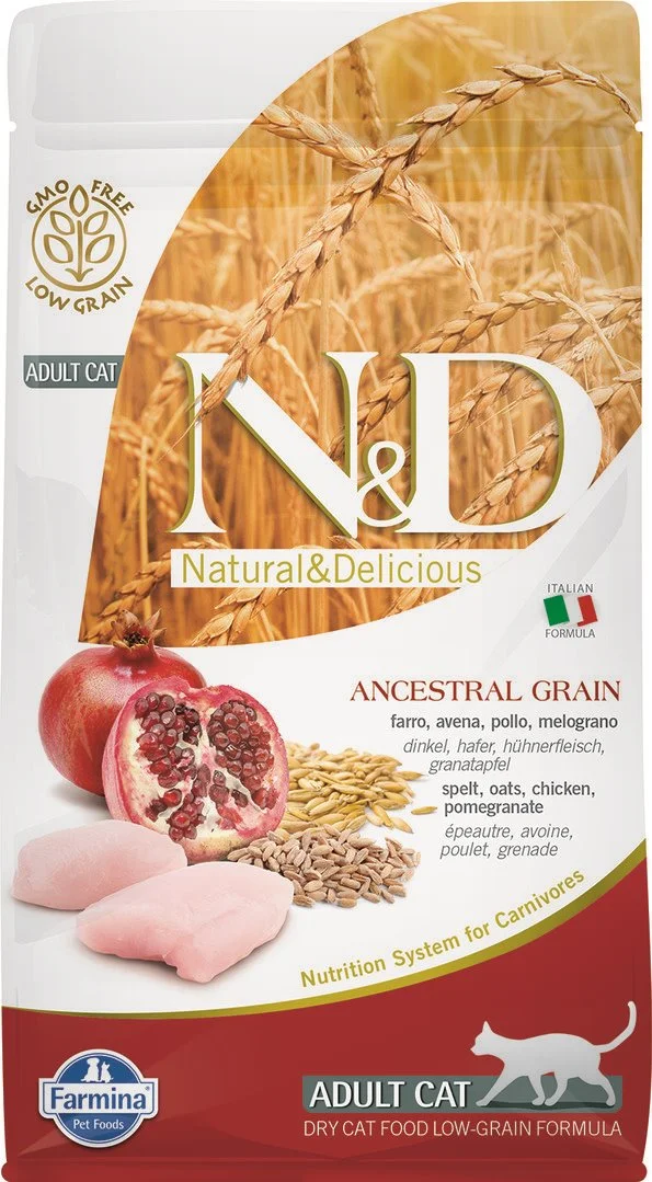 N&D LG CAT Adult Chicken & Pomegranate 10kg granule pre mačky