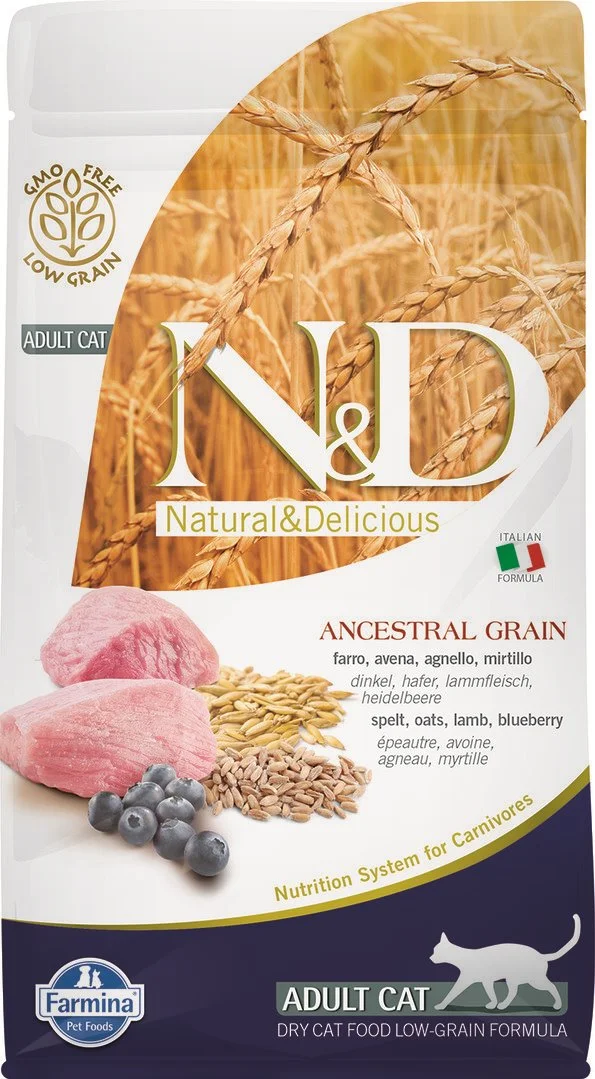 N&D LG CAT Adult Lamb & Blueberry 10kg granule pre mačky