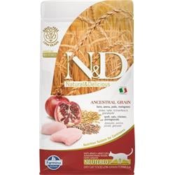 N&D LG CAT Neutered Chicken & Pomegranate 10kg granule pro kastrované kočky