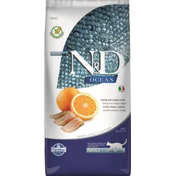 N&D OCEAN CAT Adult Herring & Orange 5kg granule pre mačky