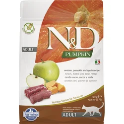 N&D PUMPKIN CAT Venison & Apple 300g granule pro kočky
