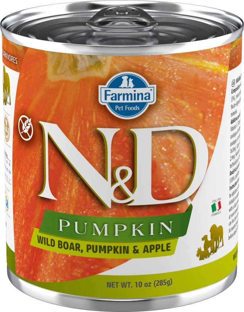 N&D PUMPKIN DOG Adult Boar & Apple 285g konzerva pre psy
