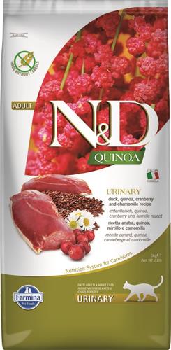 N&D QUINOA CAT Urinary Duck & Cranberry 5kg granule pro kočky