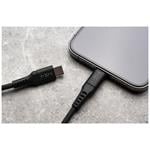 Nabíjací a dátový kábel FIXED Liquid Silicone s konektormi USB-C/USB-C a podporou PD, 1,2 m, USB 2.0, 60 W, čierny