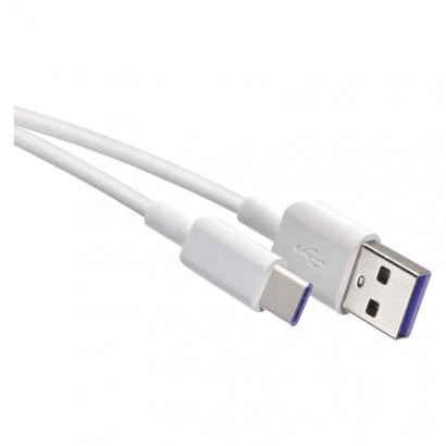 Nabíjací/dátový kábel USB-A 2.0 / USB-C 2.0, 1,5 m, biely