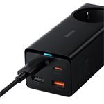 Nabíjacia stanica Baseus GaN3 Pro 65W 1xzásuvka, 2xUSB-C, 2xUSB čierna