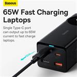 Nabíjacia stanica Baseus GaN3 Pro 65W 1xzásuvka, 2xUSB-C, 2xUSB čierna