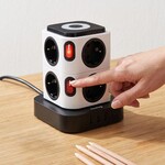 Nabíjacia stanica Huslog 15 W, 8 zásuviek, 1x USB-C, 3x USB, 1x biele LED svetlo