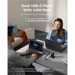 Nabíjačka Anker 140W, 3xUSB-C, 1x USB-A strieborná