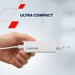 Nabíjačka CANYON CUW140ACC GaN 150 W, 3x PD, 1x QC, EÚ, biela