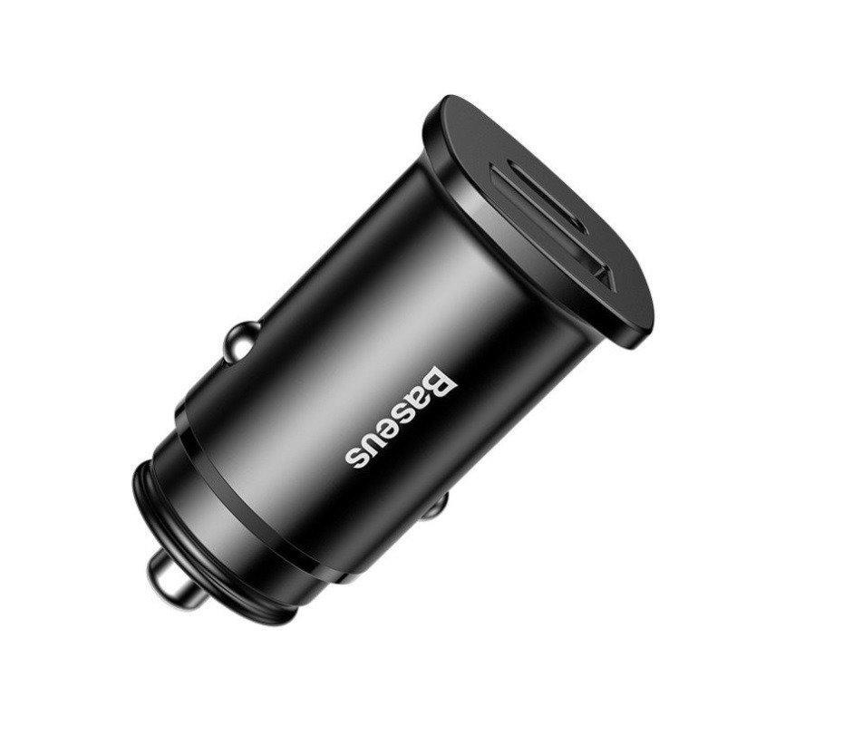 Nabíjačka do auta Baseus 30W 1x USB,1x USB-C čierna
