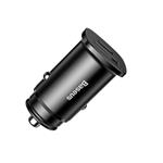 Nabíjačka do auta Baseus 30W 1x USB,1x USB-C čierna