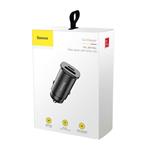 Nabíjačka do auta Baseus 30W 1x USB,1x USB-C čierna