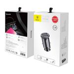 Nabíjačka do auta Baseus Grain 2x USB 5V 3,1A (čierna)