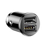 Nabíjačka do auta Baseus Grain 2x USB 5V 3,1A (čierna)