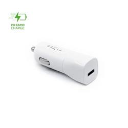 Nabíjačka do auta FIXED s výstupom USB-C a podporou PD, 18 W, biela