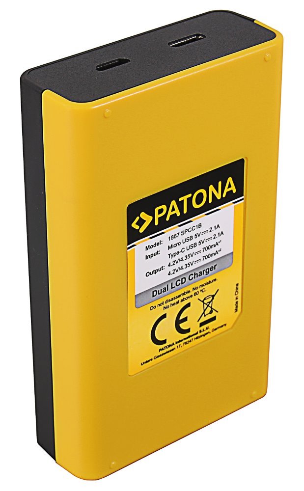 Nabíjačka PATONA pre digitálnu kameru Dual GoPro MAX s LCD displejom/ micro USB/ USB-C