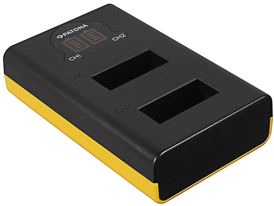 Nabíjačka PATONA pre digitálnu kameru Dual GoPro MAX s LCD displejom/ micro USB/ USB-C
