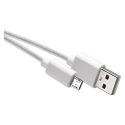 nabíjecí/datový kabel USB-A 2.0 / microUSB 2.0, 1m, bílý