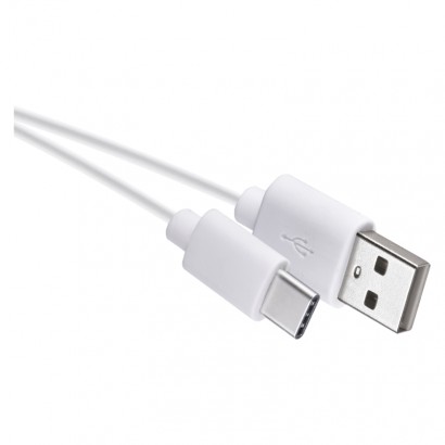 nabíjecí/datový kabel USB-A 2.0 / USB-C 2.0, 0,2m, bílý