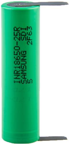 Nabíjecí průmyslová baterie 18650 Samsung 2500mAh 3,7V Li-Ion s vývody do U