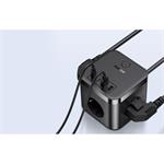 Nabíjecí stanice Baseus PowerCombo Cube 30W 3xzásuvka, 2xUSB, 2xUSB-C černá