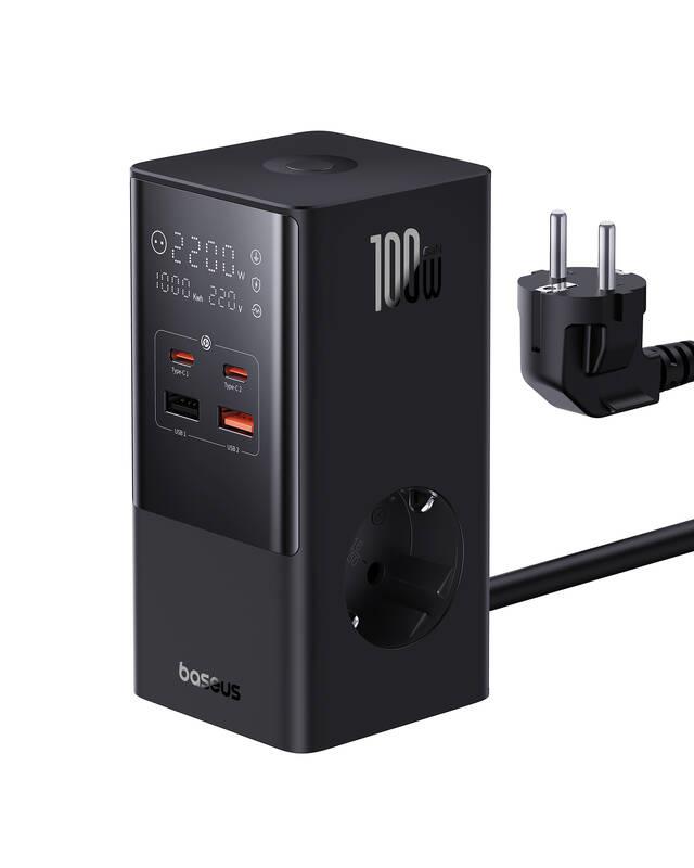 Nabíjecí stanice Baseus PowerCombo Tower 100W EU černá