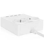 Nabíjecí stanice Huslog 12W 2xzásuvka, 4xUSB bílá