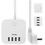 Nabíjecí stanice Huslog 12W 3xzásuvka , 4xUSB bílá