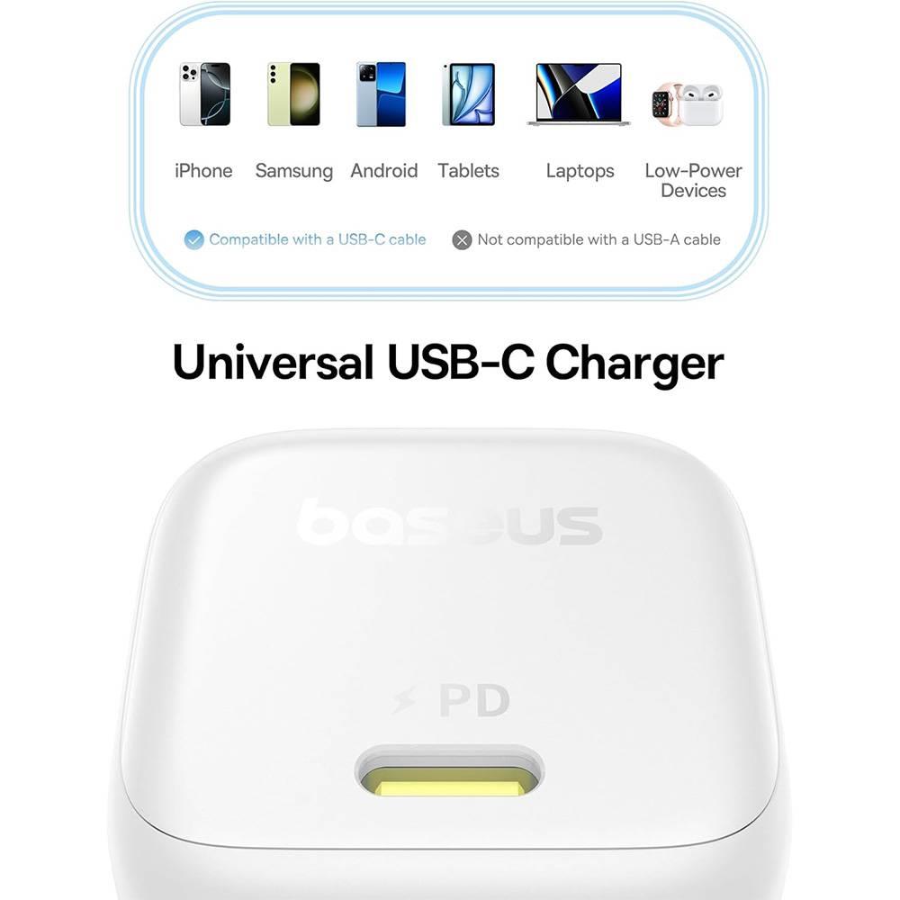 Nabíječka do sítě Baseus PicoGo 45W, 1xUSB-C bílá