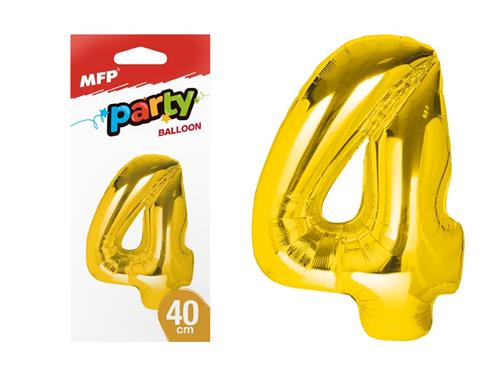 Nafukovací balón č. 4 z fólie 40 cm - zlatý
