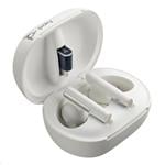 Náhlavná súprava Poly bluetooth Voyager Free 60+, adaptér BT700 USB-C, dotykové nabíjacie puzdro, biela