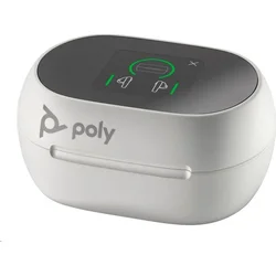 Náhlavná súprava Poly bluetooth Voyager Free 60+, adaptér BT700 USB-C, dotykové nabíjacie puzdro, biela