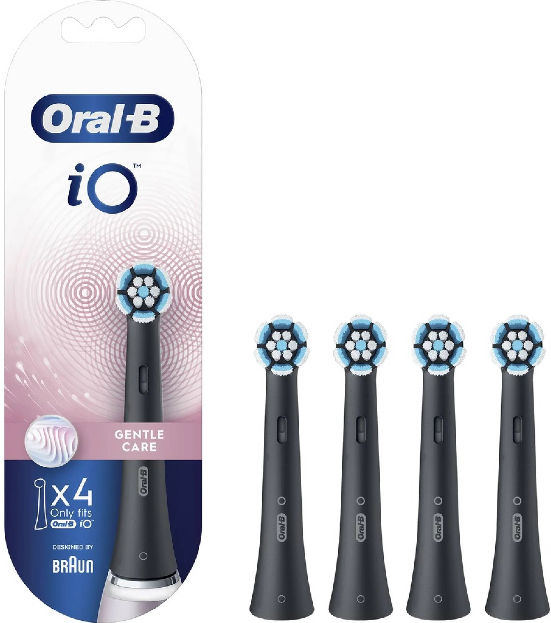 Náhradné hlavice Oral-B iO Gentle Care Black, 4 ks