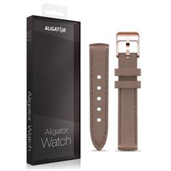 Náhradní řemínek ze syntetické kůže pro Aligator Watch Grace 16mm, cappuccino