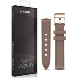 Náhradný remienok zo syntetickej kože pre hodinky Aligator Watch Grace 16 mm, cappuccino