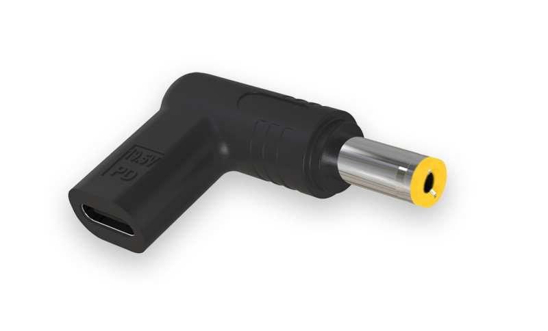Napájací adaptér USB-C 5,5x2,5 mm pre notebooky Acer/Asus/HP/Lenovo/Toshiba