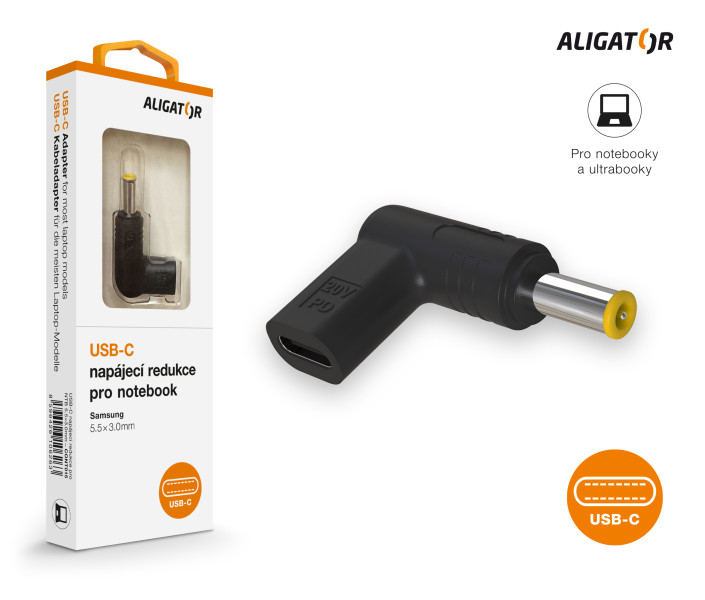 Napájací adaptér USB-C 5,5x3,0 mm pre notebooky Samsung