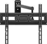 Nástenný držiak na televízor SBOX, naklápací a otočný, pre uhlopriečku 32" – 55", nosnosť 35 kg, čierny (PLB-3644-2)