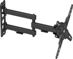 Nástenný držiak na televízor SBOX, naklápací a otočný, pre uhlopriečky 13"–43", nosnosť 20 kg, čierny (LCD-223-2)