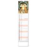 Nástěnný kalendář Alfons Mucha 2024, 12 × 48 cm