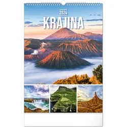 Nástěnný kalendář Krajina 2024, 33 × 46 cm