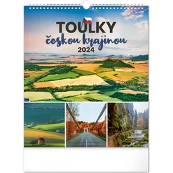 Nástěnný kalendář Toulky českou krajinou 2024, 30 × 34 cm