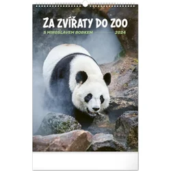 Nástěnný kalendář Za zvířaty do zoo 2024, 33 × 46 cm