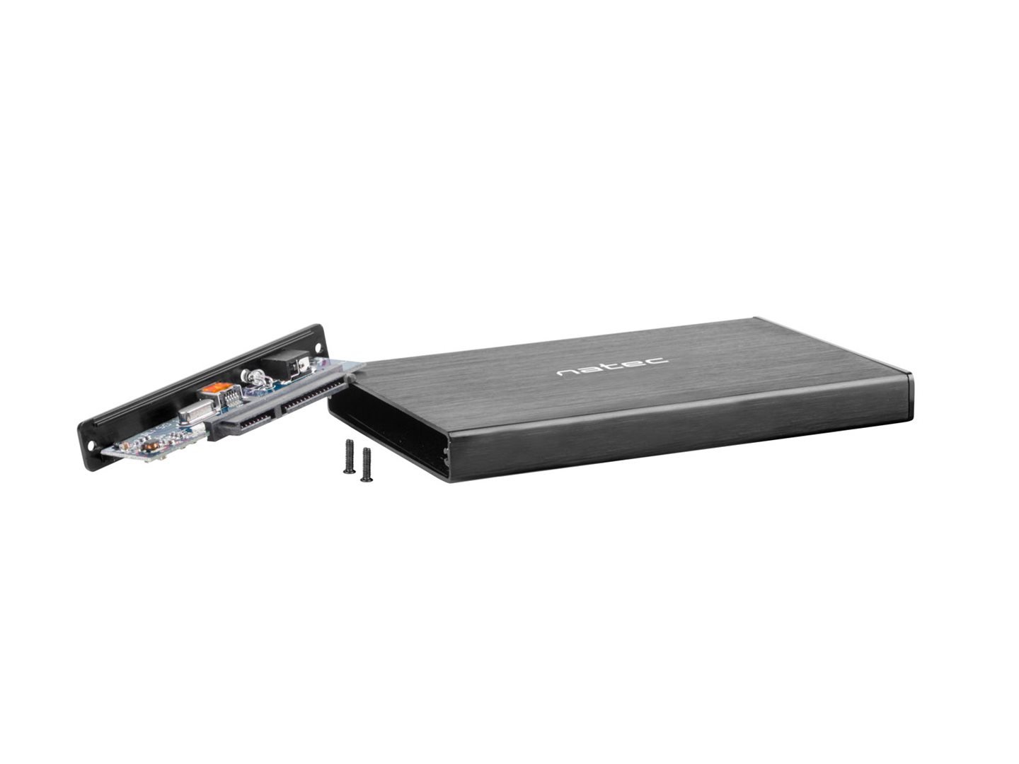 Natec externí box pro HDD 2,5” USB 3.0 Rhino Go, černý, hliníkové tělo